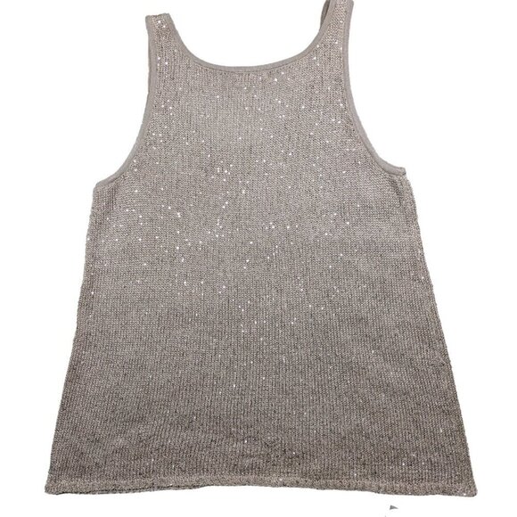 Matty M Knit Blush Tank Top With Sequins - Picture 2 of 6